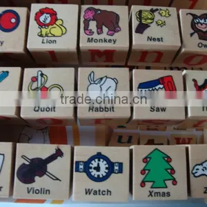 Wooden Letter Cube Block,wooden Letter Block,wooden Cube thumbnail-1