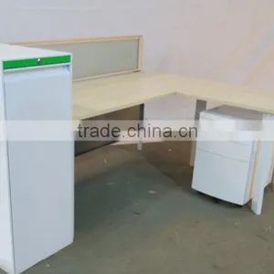 Steel Metal Hand-pull Sliding Desk Side Cabinet Table Storage Cabinet Cupboard thumbnail-4