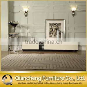 Metal Remote Controlled tv Stand With White Lacquer Wooden Drawer thumbnail-2