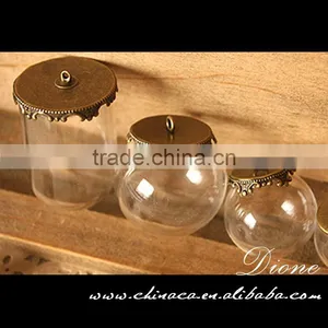 Make Glass Globe Wish Pendant ,Handblown Clear Glass Balls thumbnail-1
