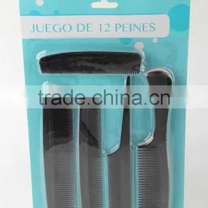 12PC Combined Type Double Color Plastic Comb Set/hair Brush thumbnail-2