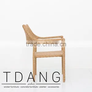 Latte Wicker Dining Chair - Garden Furniture Outdoor - Poly Rattan Furniture thumbnail-3
