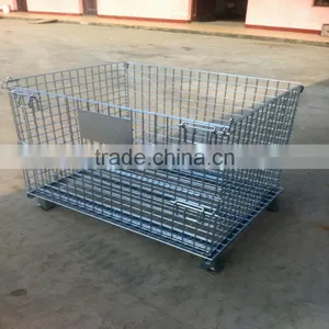 Steel Stacking Folding Warehouse Cages/Storage Cages thumbnail-1