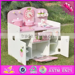 2016 New Design Preschool Home Play Wooden Strawberry Kitchen Set for Toddlers W10C148 thumbnail-4