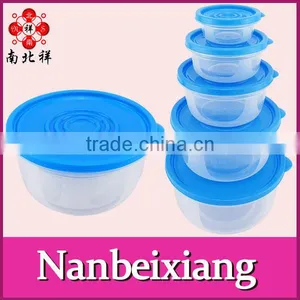 5Pcs Kitchen Containers Crisper Box Round Plastic Food Crisper thumbnail-1