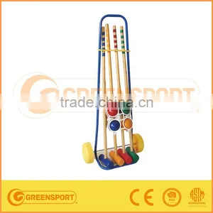 Kids Outdoor Wooden Croquet Set thumbnail-1