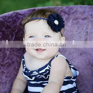 Chiffon Flower Headband With Pearl Center for Kids Hair Accessories thumbnail-1