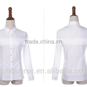 Intellectual Modern Ladies Long Sleeve Non-iron White Formal Shirt thumbnail-6