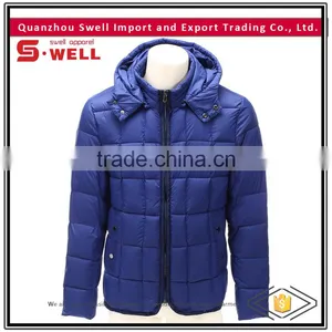 China Wholesale Custom Logo Mens Hoody Quilted Winter Jacket thumbnail-1