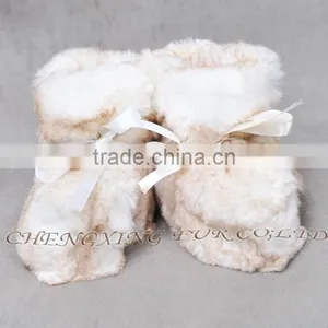 CX-SHOES-07C European Genuine Rabbit Fur Baby Shoes thumbnail-4