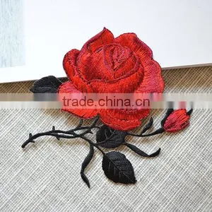 2017Custom Iron Patches Clothing Embroidered 3D Flower Embroidery Patch Manufacturers thumbnail-2