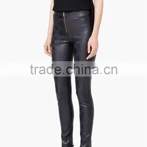 Ladies Black Faux Leather Leggings Casual Trousers thumbnail-1