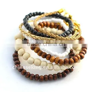 Fashion Wood Beads Bracelets, West Style Jewelry, Promotion Gifts thumbnail-1