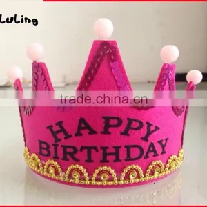 New Fashion Happy Birthday Hair Accessory Crown Hair Styling Tools Hair Ornaments With Light thumbnail-6