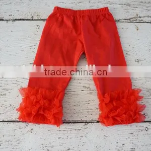 Kids Hot Selling Clothing Black Polka Dots Pant With Ruffle Bottom Casual Girls Ruffled Pants Shorts thumbnail-4