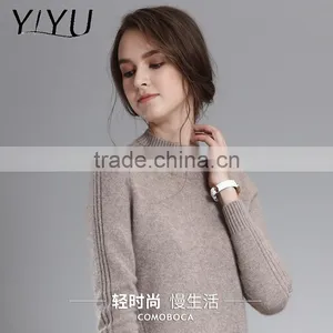 Fashion Winter Cashmere Sweater Women Irregular Hem Long Sleeve Knit Pullover thumbnail-2