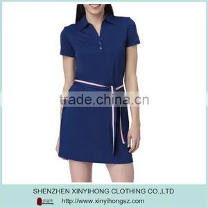 Dry Wicking Golf Wear Fashion Golf Dresses With Belt thumbnail-1