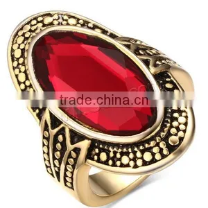 With Crystal Finger Massage Ring Stainless Steel Full Finger Ring Lucky Stone Finger Ring thumbnail-3