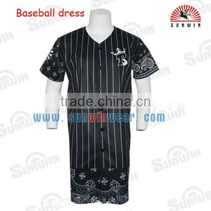 Short Sleeveless Buttons Custom Baseball Jersey for Men thumbnail-4