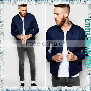 New 2015 Hot Selling Coat Super Fashion Indigo Denim Jacket for Men thumbnail-4