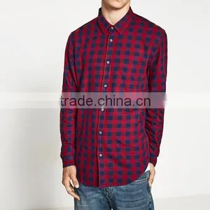 Thin Section Plaid Shirt With Short Sleeves thumbnail-1