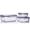 Rectangular Borosilicate Pyrex Glass Food Storage Containers Sets 475ml thumbnail-1