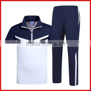 Hot Selling Cotton/ Polyester Mens Sportswear Tracksuits Fitness Plain Gym Football Training Tracksuit thumbnail-3