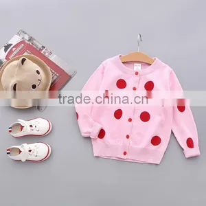 Children Clothing Tops Design Woolen Hand Knit Neck Sweater for Girls thumbnail-1