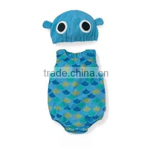 Cartoon Animal Fruit Sleeveless 100% Cotton Baby Romper With Hat thumbnail-4