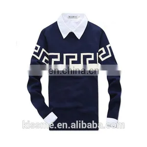 Fall Nice Looking Men's Twinset Like Pullover thumbnail-3