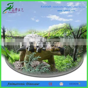 Lifelike Fiberglass Dinosaur Edmontonia Sculpture In Parks thumbnail-1