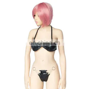 Open Bust & Crotchless Sex Teddy Sex Bondage Lingerie Leather Sexy Body Harness thumbnail-1