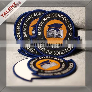 Custom High Density Shaped School Uniform Woven Patches China Supplier thumbnail-3