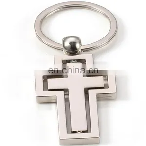 Hot Sale OEM Factory Direct Price 3D Cross Metal Keychain Key Ring Manufacturers thumbnail-1