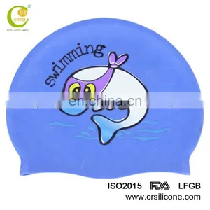 High Quality Waterproof Silicone Swimming Caps With Colored Logo thumbnail-6