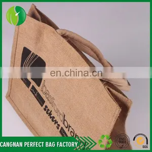 2017 Durable Eco Friendly Low Price Custom Logo 100% Jute Bag thumbnail-6