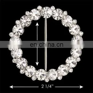 Fashion Shiny Alloy Rhinestone Round Buckle thumbnail-1