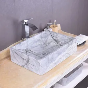 Carrara White Marble Sinks,China White Marble Bathroom Basins thumbnail-1