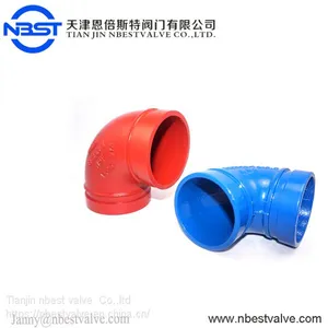 Fire Fighting Pipe Fitting Ductile Iron Grooved Fittings Elbow Mechanic Tools Threaded Outlet Set Iron Pipe Fittings-elbow thumbnail-4
