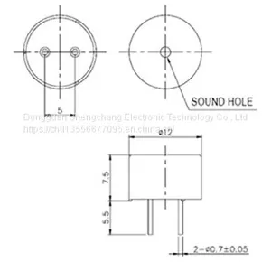 Piezoelectric Passive Buzze Scdz12*75 thumbnail-2