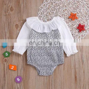 Infants & Toddler Clothes Romper Long Sleeve Floral Baby Girls Cotton Romper thumbnail-2