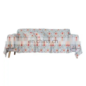 New Design 100% Polyester Reactive Dyeing Rose Pattern Ornamental Sofa Cover thumbnail-3