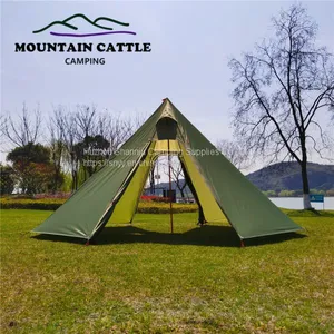 Mountaincattle Single Layer 400 CM Tipi Hot Tent Winter Camping Triangle Backpacking Equipment thumbnail-1