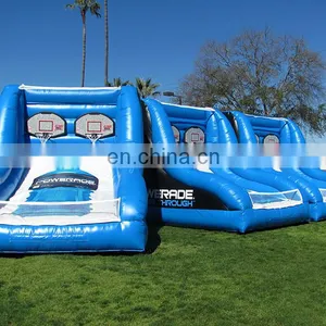 Blue Inflatable Basketball Hoop Play Center Fun Basketball Game Court For Sale thumbnail-4