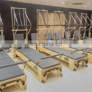 Very Good Quality White Maple Wood Reformer Pilates With Tower Used in Pilates Machine Reformer With Half Trapeze thumbnail-5