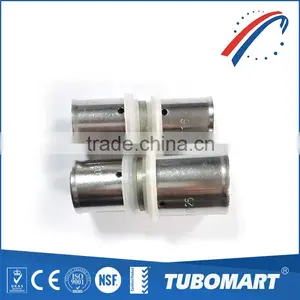 Home Heating Pipe System Brass Unequal Straight Fitting Pex Tubing Compression Union thumbnail-3