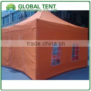 Aluminum Pop Up Ten 3x3m ( 10ft X 10 Ft) With Orange Canopy & Valance(Unprinted), 4 Full Walls With Zipper, Door & Windows thumbnail-3