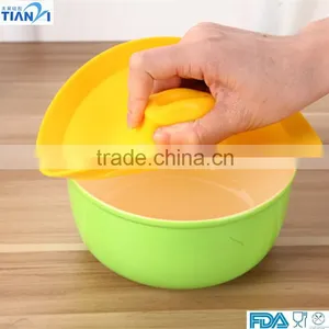 3PCS Food Grade Silicone Bowl Cover Fresh Cover For Fruit Bowl Silicone Bowl Cover/Bowl Lid thumbnail-4