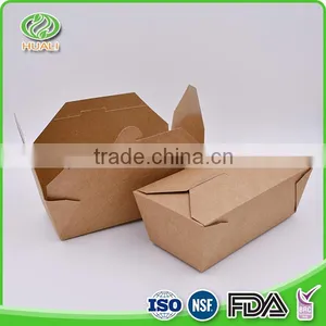 Recycle Take Away Brown Custom Food Kraft Disposable Paper Lunch Box Quality Choice thumbnail-1