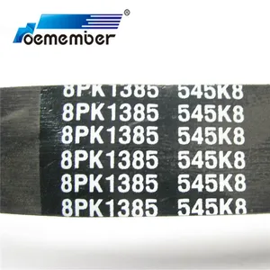 OE Member 8PK1385 Engine V Ribbed Fan Belt Serpentine Belt For Mercedes Benz Replace Cummins Replace Gates Replace Bando thumbnail-2